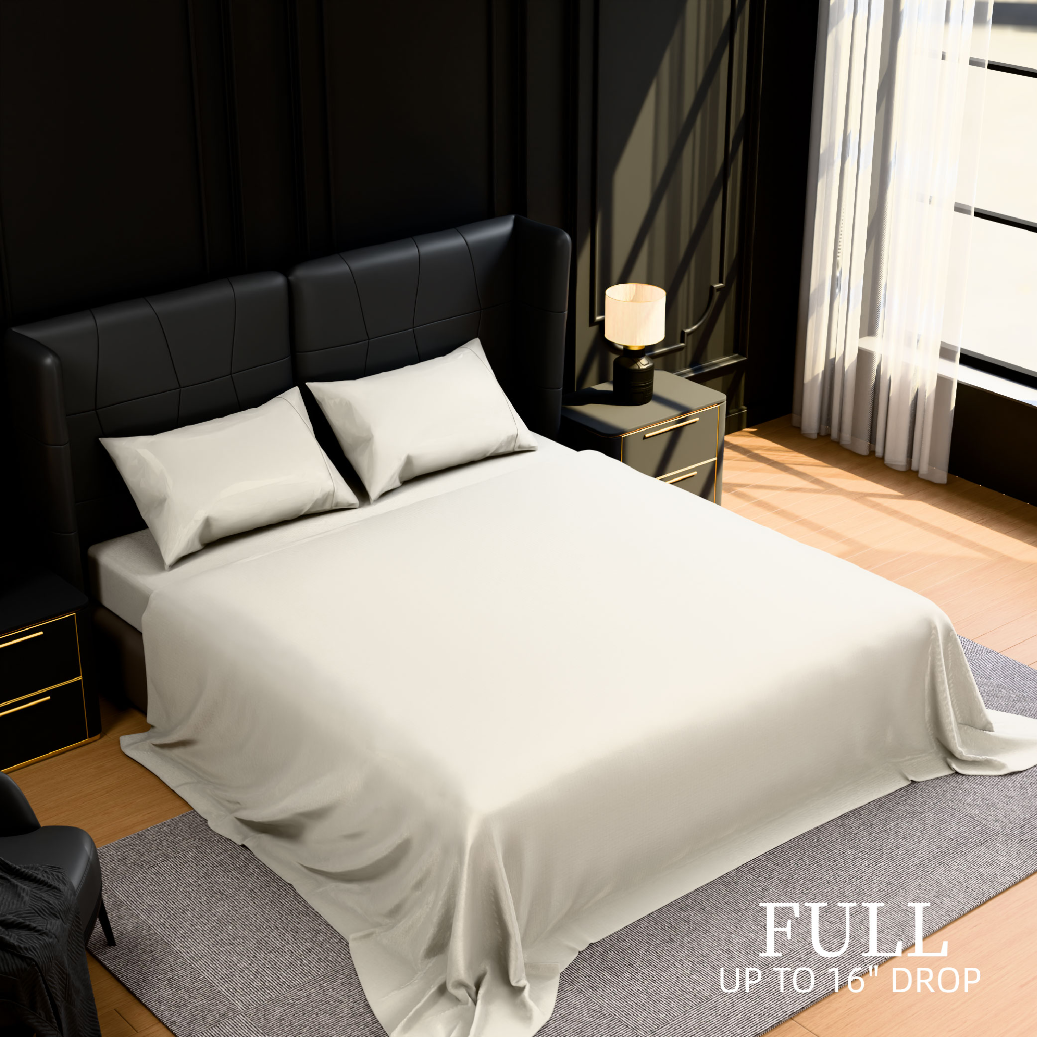 Bedding Full Bed Sheets Set - 4 Piece Bedding - Brushed Microfiber - Shrinkage And Fade Resistant - Easy Care (Full, White)_voghion.com